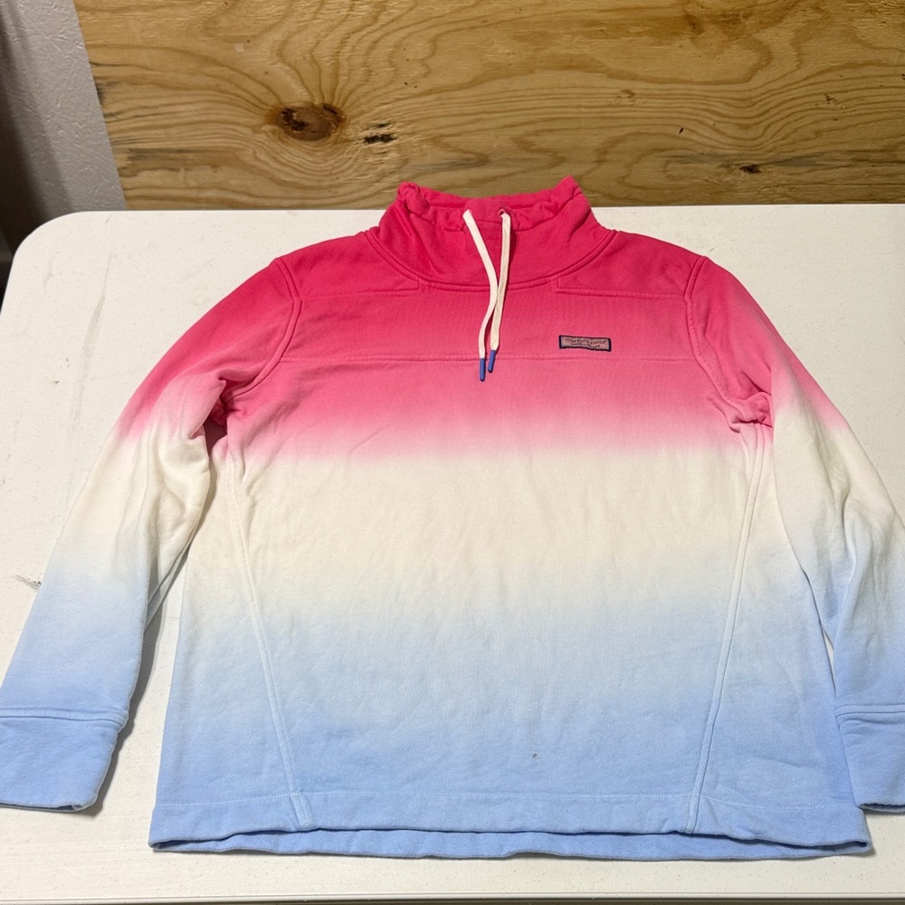 Vineyard Vines pink and Blue Shep Shirt Pullover size small